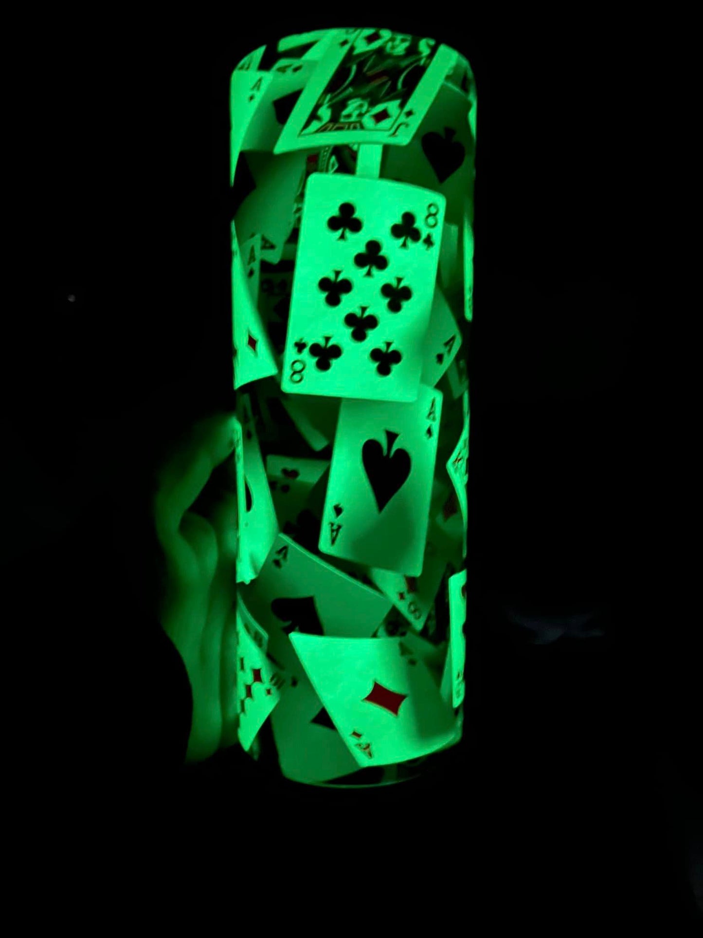 Glow in the Dark Poker Tumbler