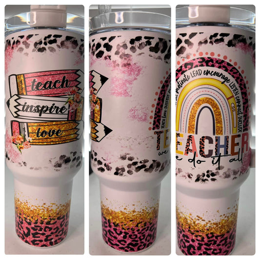 Teacher Tumbler with Handle